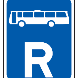 Bus reservation road sign (R301)