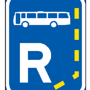 Start of Bus Lane road sign (R303)