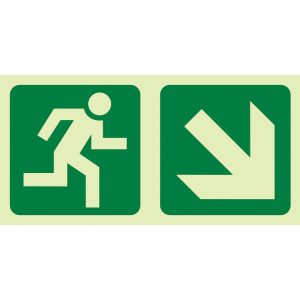 E13 – Running Man + Diagonal Arrow Down and Right