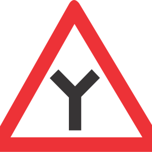 Y Junction road sign (W115)