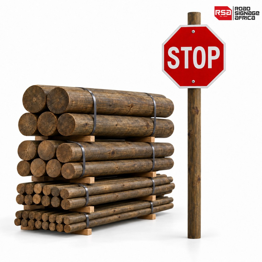 Treated Timber Road Sign Pole (per metre)