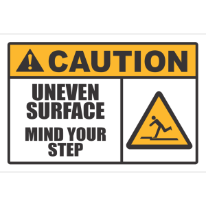 CU13 – Uneven Surface Caution Sign