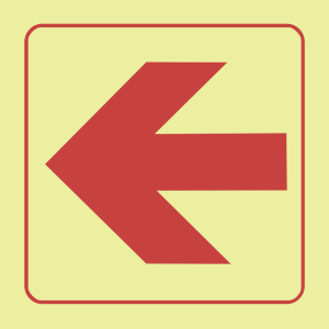 F37 – SABS Location of fire fighting equipment left photoluminescent safety sign