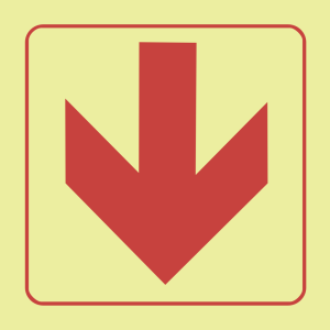 F38 – SABS Location of fire fighting equipment down photoluminescent safety sign