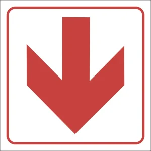 FB1 – SABS Approved Fire Fighting Equipment Location Sign (Red Arrow)