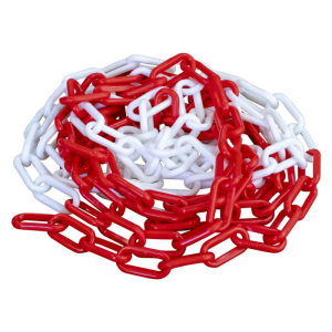 Red & White Plastic Chain – 8mm x 25m