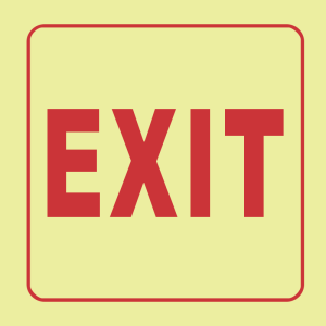 E32 – SABS Exit photoluminescent safety sign