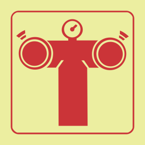 F49 – SABS Fire pump connection photoluminescent safety sign