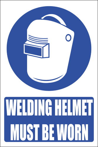 MA1E – Welding Helmet Explanatory Safety Sign