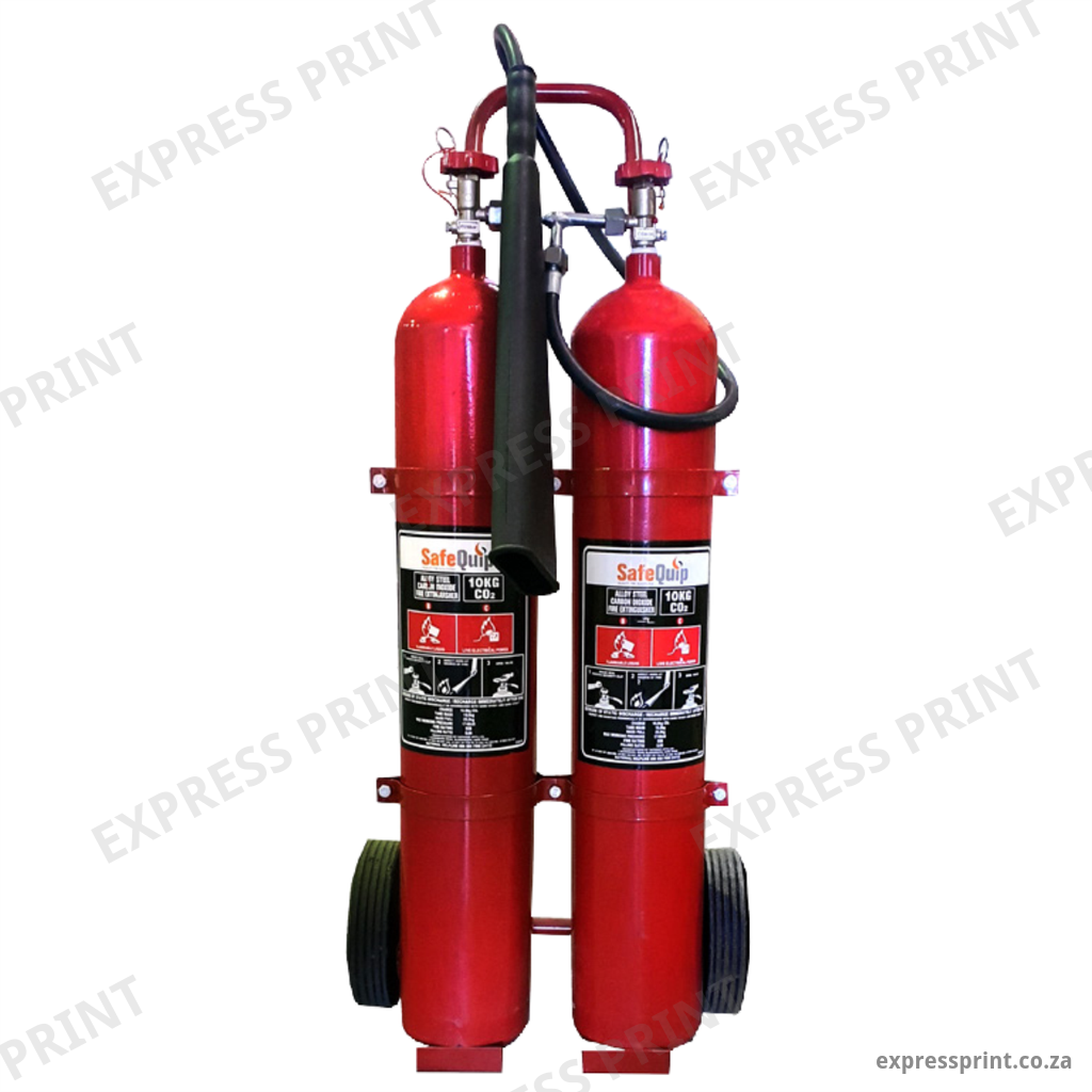 2 x 10kg CO2 Trolley Fire Extinguisher