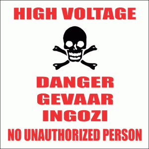 EL10 – High Voltage Danger Sign