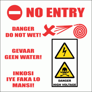 EL13 – Do Not Wet Sign