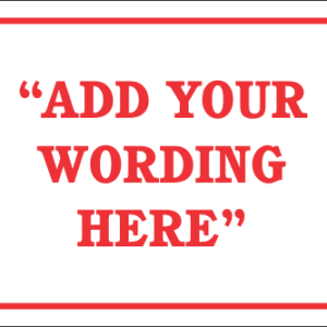 DIC10 – Blank Disclaimer Sign