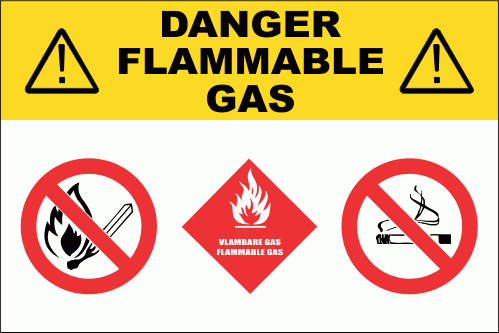 GAS26 – Danger Flammable Gas Sign