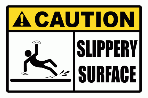 WF34 – Slippery Surface Sign
