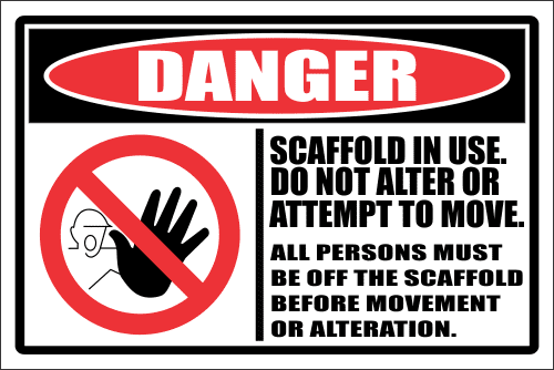 SC18 – Danger Scaffold In Use Sign