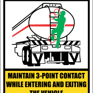 LD9 – Caution 3 Point Contact Sign