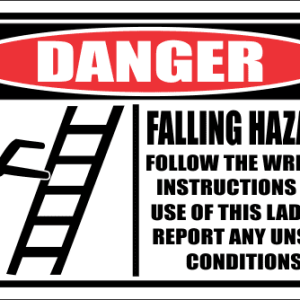 LD14 – Danger Falling Hazard Sign