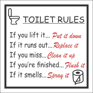 T18 – Toilet Rules Sign