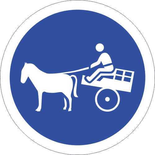 R131 – Animal Drawn Vehicles Only Road Sign