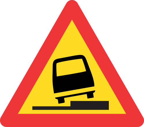 TW340 – Temporary Surface Step Right Road Sign