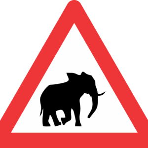 W357 – Elephant Road Sign