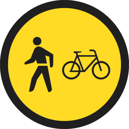 TR114 – Temporary Pedestrians & Cyclists Only Road Sign