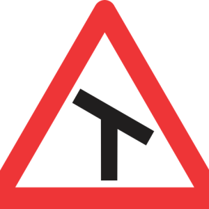 W105 – Skew T-Junction (Right) Road Sign