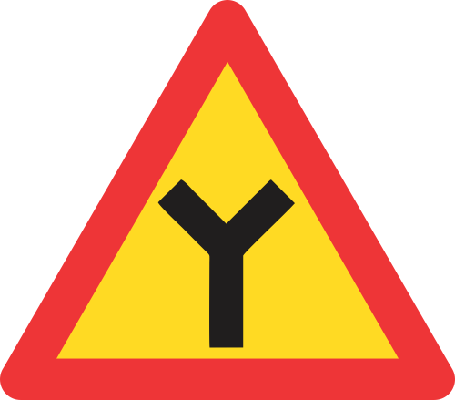 TW115 – Temporary Y-Junction Road Sign