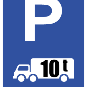 R314-P – Goods Vehicle Over Indicated G.V.M. Parking Reservation Road Sign