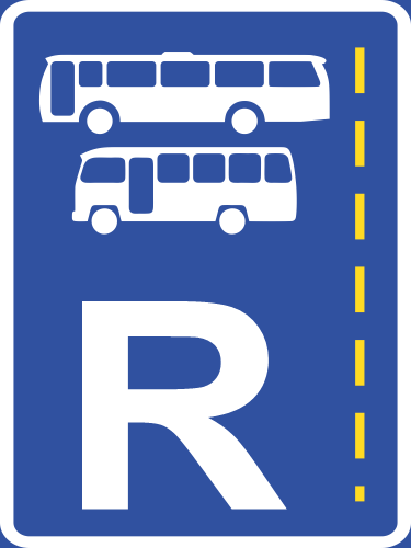 R331 – Bus & Midi-Bus Lane Reservation Road Sign