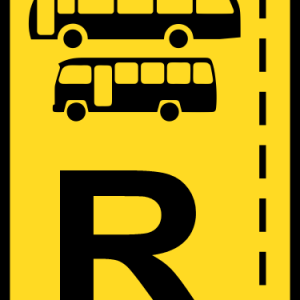 TR331 – Temporary Bus & Midi-Bus Lane Reservation Road Sign