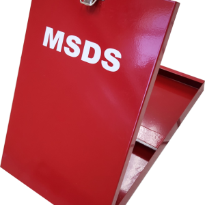 MSDS Document Holder – Metal – Red