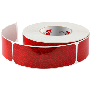 Vehicle Conspicuity Tanker Tape (Prismatic) – 50m Roll – Red