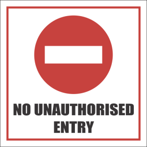 NE12 – No Unauthorised Entry