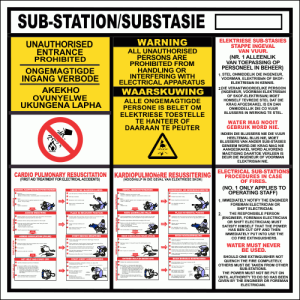C-EL20 – Electrical Sub-Station Sign (600x600mm)